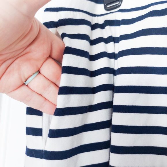 Tommy Hilfiger Navy White Striped Stretchy Mini Skirt Size XL - Picture 2 of 5
